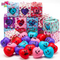 Bolas Antiestrés Con Forma De Corazón De San Valentín Joyin Con Cajas, 28 Unidades, Para Niños