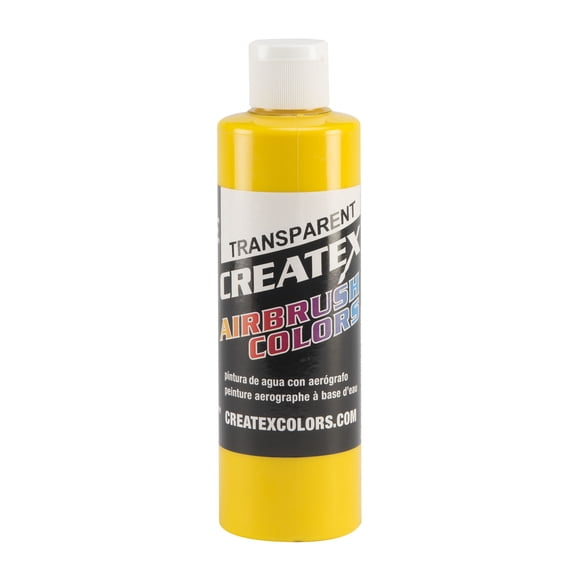 Pintura Createx 5114-08 para aerógrafo, amarillo transparente, 237 ml