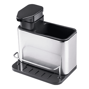 Genérico - Dispensador De Jabón 3 En 1 Soporte Para Esponja Color Gris