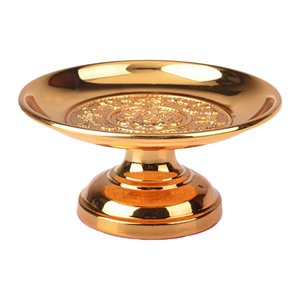 Magideal - Decoración De Plato Budista Con Patas, Bandeja De , Plato De Postre, Bandejas De Servicio De , Tazón De De Aleación, Decoración , 5 Pulgadas