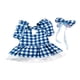 thumbnail image 2 of VESTIDO CUADRILLE AZUL Y BLANCO CON LAZO PARA MASCOTAS: PERROS, GATOS, CONEJOS, OTROS, 2 of 2
