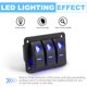 thumbnail image 2 of Panel de Interruptores BUNKER INDUST 3 Gang Rocker de Aluminio con LED Azul, 2 of 7