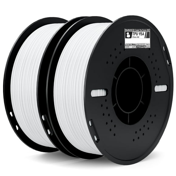 Filamento de impresión 3D ELEGOO TPU 1.75 mm blanco 2KG 95A