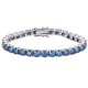thumbnail image 1 of Pulseras Moissanite de 4MM para Mujer Hombres Unisex Azul Real Color D Claridad VVS1 Pulsera de Tenis para Hombre Pulsera de Tenis de Plata Esterlina 925 Diamante Cadena Joyería 16-23CM ﻿, 1 of 9