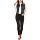thumbnail image 2 of INSPIRE CHIC Chaleco de Mezclilla sin Mangas para Mujer Botón Lavado Chaqueta Negra XL, 2 of 6