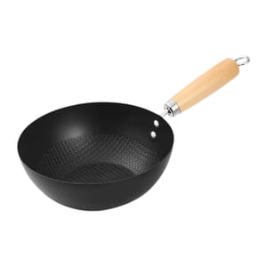 Bothyi - Sartén Wok, Olla De 20Cm, Wok De Cocina, Wok De Hierro Sin Recubrimiento Para Hervir Salteados En General
