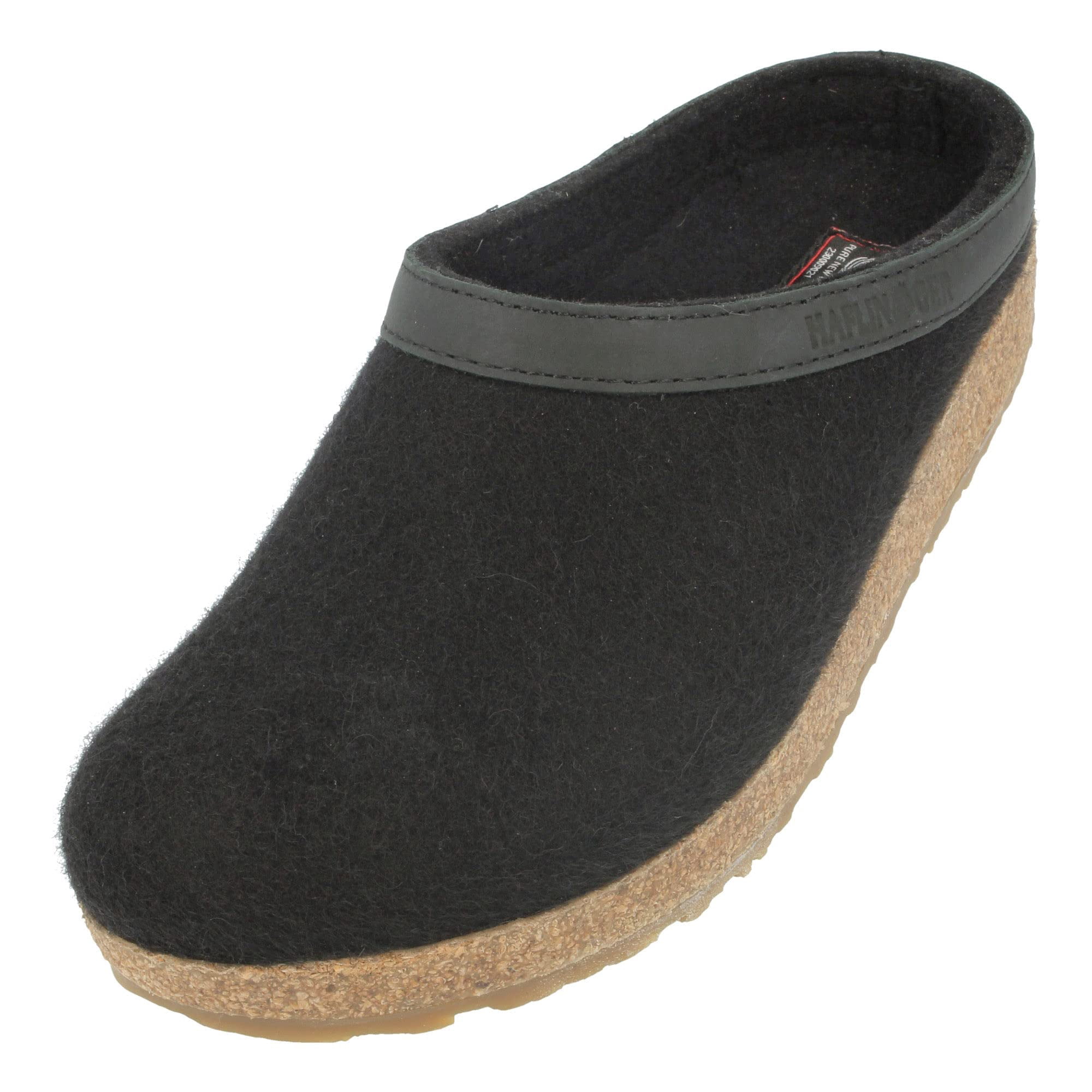 Zueco Haflinger Gzl Negro De Fieltro De Lana Antideslizante