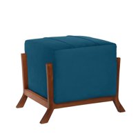 Latam Home - Pouf Marsella Tela Velvet Azul Petroleo