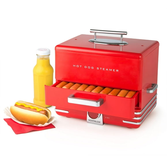 Steamer Nostalgia, extra grande, estilo restaurante, 20 salchichas, 6 bollos