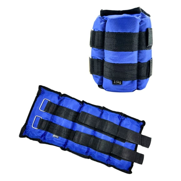 Par De Pesas Tobillera y Muñeca 2.5kg c/u Total 5kg