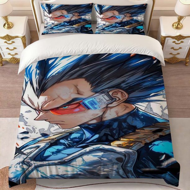 Vegeta Side Profile Print Bedding Set Duvet Cover and Pillowcases
