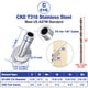 thumbnail image 2 of [Patente] Fundas protectoras CKE T316 de acero inoxidable de grado marino biseladas en ángulo de 30° para barandillas de cable de 1/8 pulgadas, 2 of 7