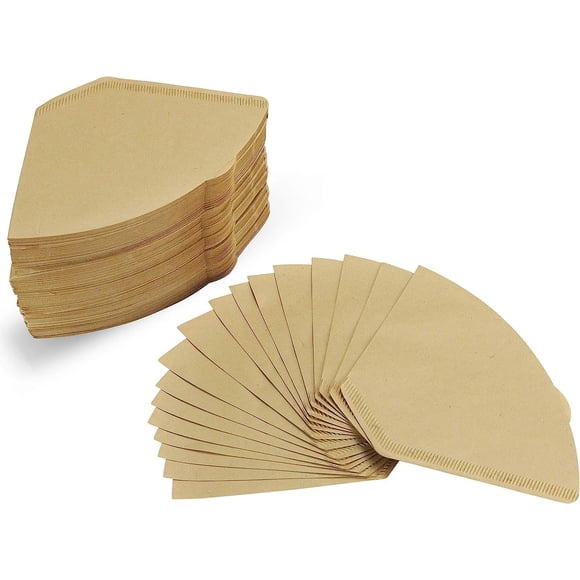 Filtros de café en forma de cono #4, naturales, sin blanquear (100) bacxigo