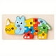 thumbnail image 1 of Wooden Early Education Cognition Children's Educational Toys Building Blocks Wooden Animal Traffic Shape Matching 3d Three-dimensional Puzzle, 1 of 5