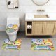 thumbnail image 2 of Los Casos de Criaturas Juego de 3 alfombras de baño de coral fleece: tapete de baño + alfombra de inodoro en forma de U + funda de tapa de inodoro en forma de O, 2 of 6