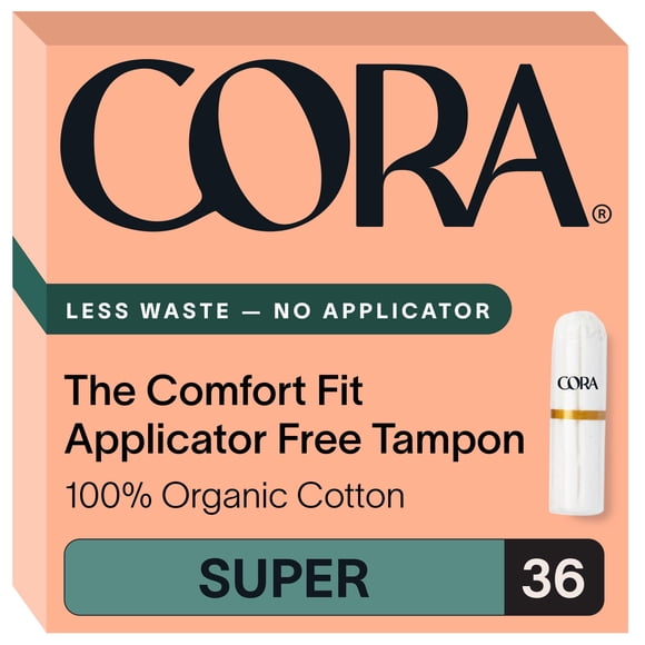 Tampones Cora 100% algodón orgánico ultraabsorbentes (36 S)