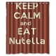 thumbnail image 1 of Cortina de ducha con ganchos "Keep Calm And Eat Nutella" (60 x 72 pulgadas), 1 of 3