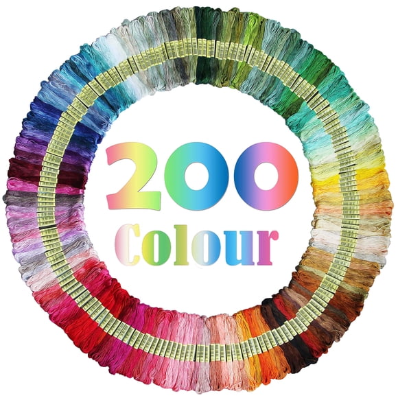 Hilo De Bordar Rainbow Color 200 Madejas (8 M)