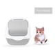 thumbnail image 4 of Arenero Cerrado para Gatos con Puerta Abatible Filtro y Pala 52x35 cm Blanco y Gris, 4 of 4