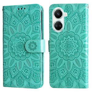 Funda Tipo Cartera Foxdock Para Huawei Nova 10 Se , Diseño Girasol En Relieve, Cuero Pu, Cierre Magnético, Soporte Y Tarjetero
