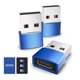 thumbnail image 1 of Adaptador Syntech USB-C hembra a USB-A macho, paquete de 3, azul, 1 of 7