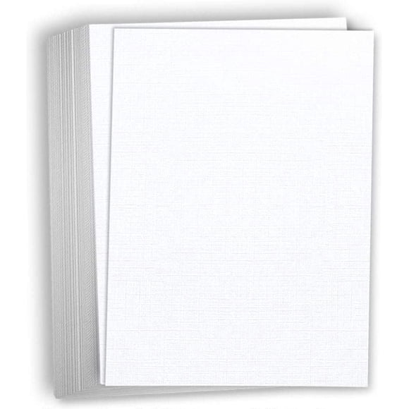 Papel cartulina Hamilco blanco para currículum, textura lino, 216 g/m²