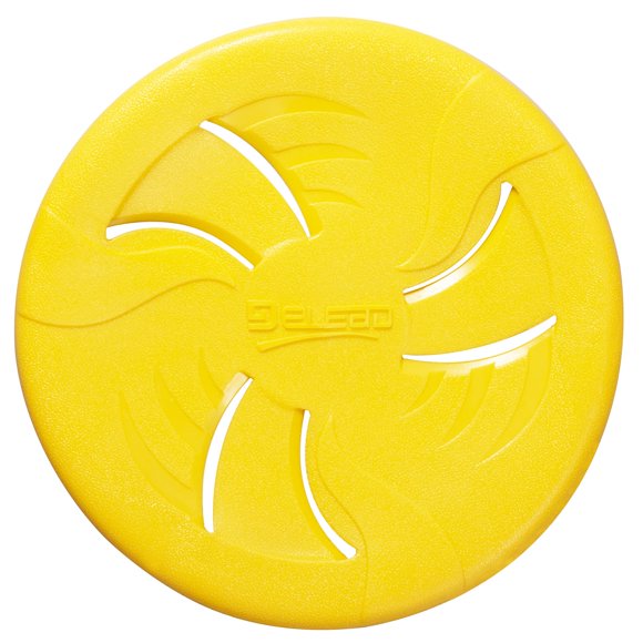 Disco volador para perros HONGEZEY 23 cm amarillo flexible TPR