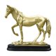 thumbnail image 1 of Colección De Esculturas De Caballos, Adorno De Resina Para Mesa De Oficina, Estantería, Color Dorado, 1 of 5