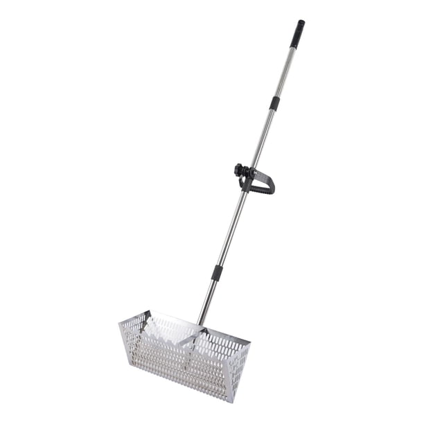 Sand Sift Rake Tamicador de arena desmontable Palabra de malla ergonómica de playa Manja larga Tamicera de dientes afilados para la jardinería Aflojam 304 acero inoxidable