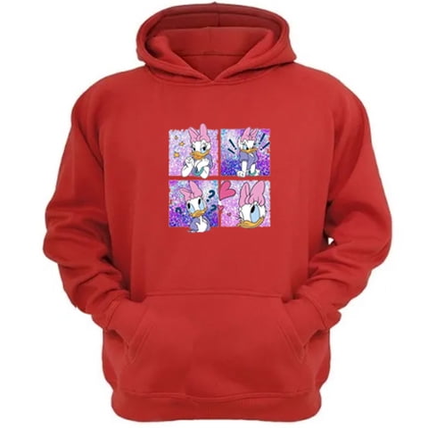 Genérico - Polerón Canguro Daisy Rojo Talla L Unisex