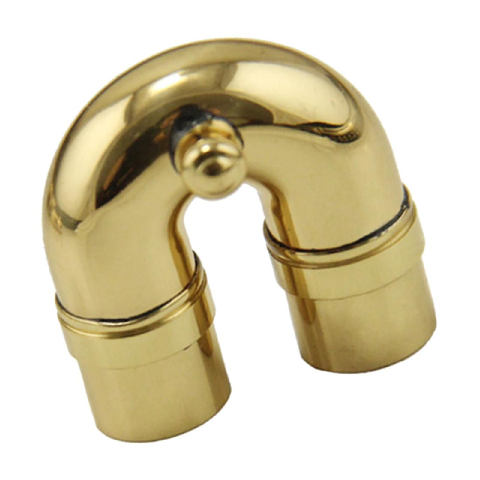 Magideal - Trompeta Con Cuello Curvo De Latón, Mini Portátil, Resistente, Multifunción, Codo De Saxofón, Reparación De Trompeta Curvada Para Pieza De Instrumento