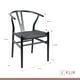 thumbnail image 4 of Pack 2 Sillas Wishbone Rattan - Negra con hilo negro, 4 of 4