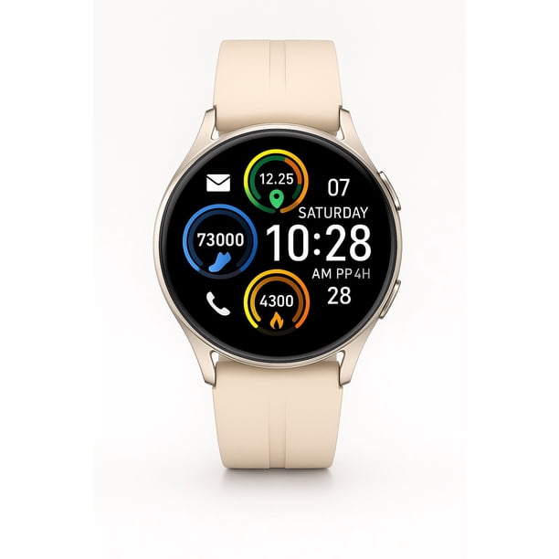 Smartwatch S37 Unisex Pantalla 1.28” Llamadas Bluetooth Salud Completa Deporte IPX8 Batería 5 Días Diseño Elegante y Versátil - Blanco