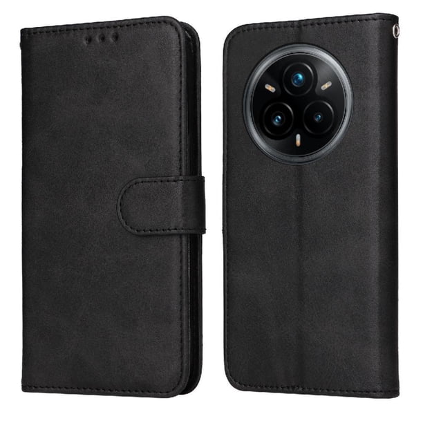 Funda Billetera para Realme 14 Pro Plus con Porta Tarjetas y Soporte Ajustable Negro