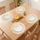 thumbnail image 3 of Juego de manteles rústicos de 6 manteles tejidos para decoración de mesa de comedor, mantel redondo para mesa de cocina, limpiar con un paño, beige, 15 pulgadas, 3 of 6