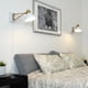thumbnail image 4 of Lámpara de pared GLOBE 51344 de latón blanco con brazo oscilante enchufable, 4 of 9