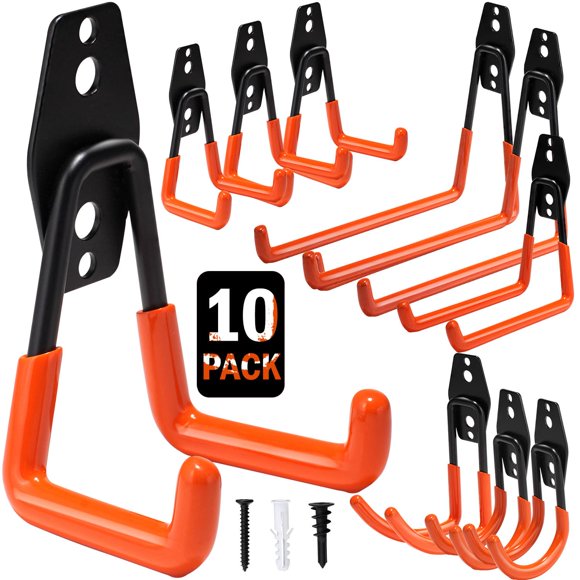 Ganchos de almacenamiento Vivicreate Heavy Duty Garage, paquete de 10 unidades, de acero