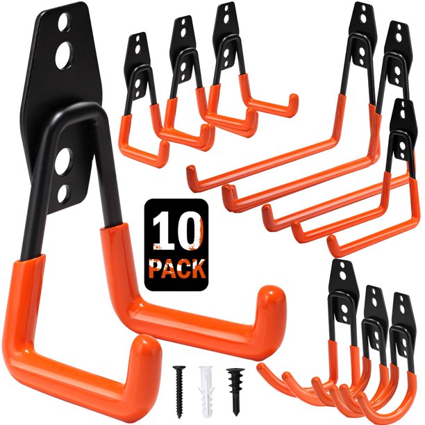 Ganchos de almacenamiento Vivicreate Heavy Duty Garage, paquete de 10 unidades, de acero