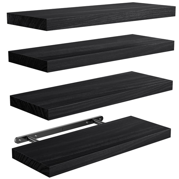 Estantes Flotantes De Madera De Paulownia Juego De 4