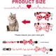 thumbnail image 2 of collares para gatos de San Valentín con lazo y cascabeles, con forma de corazón, para gatos, para niñas, niños, machos y hembras (rosa y rojo)., 2 of 7