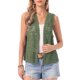 thumbnail image 1 of INSPIRE CHIC Chaleco Cardigan Abierto sin Mangas con Diseño Floral de Ganchillo para Mujer Verde Militar M, 1 of 6