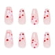 thumbnail image 1 of Uñas postizas de longitud media para San Valentín, diseño exquisito de corazón rojo francés, acrílico, decoración de uñas de moda para mujeres y niñas, 24 unidades, 1 of 5