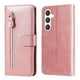 thumbnail image 1 of Funda con Cremallera para Samsung Galaxy S25, Carcasa Cartera de Cuero PU con Soporte y Tarjetero, 1 of 6