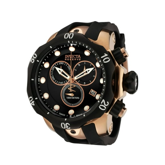 Reloj Invicta Hombres 5733 Venom Reserva Cronógrafo Negro de Poliuretano y Dial