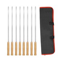 Magideal - 8 Piezas Brochetas Para Barbacoa Palitos Para Kebab Brochetas Para Barbacoa Con Bolsa De Almacenamiento Brocheta Para Kabob Palitos Para Barbacoa Para