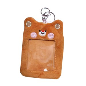 Bothyi - Titular De La Tarjeta De La Foto Protector De La Funda De La Foto De La Foto Titular De La Tarjeta De La Foto De La Felpa Linda Marrón