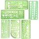 thumbnail image 5 of 6 plantillas de medición de plástico, plantillas de medición, plantillas de encofrado, reglas de dibujo para oficina y escuela, verde claro, plástico para oficina y escuela para oficina y escuela, 5 of 5