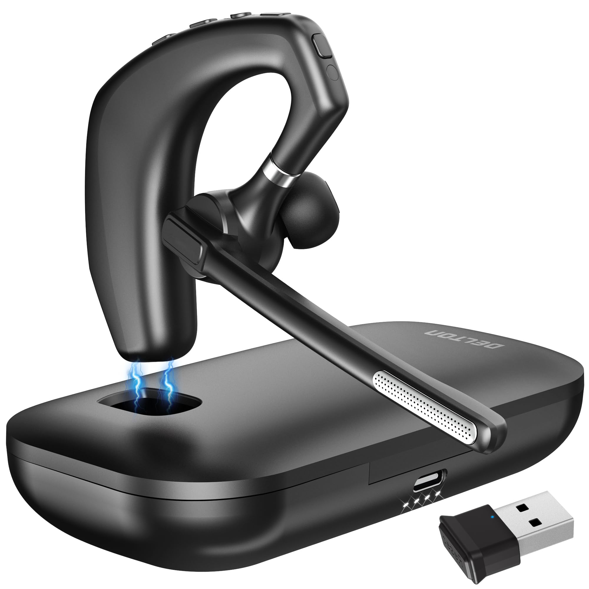 Auriculares Inalámbricos Delton 95x Para Computadora Con Estuche De Carga