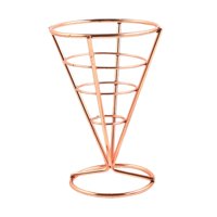 Magideal - Soporte Para Patatas Fritas, Estante De Exhibición Para Pollo Frito, Soporte Para Patatas Fritas De Alambre De Metal Para Restaurante, Cafetería, Serv Oro Rosa