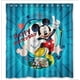 thumbnail image 1 of Cortina de ducha de Mickey Mouse con dibujos animados, juego de cortinas de baño con ganchos, tamaño 66 x 72 pulgadas, 1 of 3